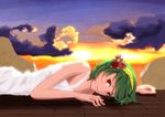  green_hair idolmaster idolmaster_(classic) mole mole_under_mouth otonashi_kotori red_eyes rikkukku solo 