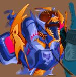 ambiguous_gender anchoviesareus andromorph arms_tied avian bdsm birdplay blindfold blue_body bondage bound bridle collar deathsaurus_(transformer) dragon duo falconry_hood female genitals gold_(metal) hand_on_penis hands_behind_back hands_tied hasbro herm hi_res holding_penis hood humanoid intersex intersex/intersex intersex/male leash leashed_collar leather machine male male/female masturbation mythological_creature mythological_scalie mythology open_mouth overlord_(transformer) penis petplay questionable_consent robot roleplay scalie sharp_teeth studded_collar studs takara_tomy teeth transformers