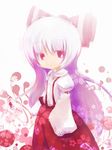  bow fujiwara_no_mokou hair_bow hair_ribbon image_sample komaruri long_hair md5_mismatch pants pixiv_sample red_eyes ribbon silver_hair solo suspenders touhou very_long_hair white_hair 