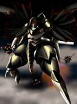  highres kuri_giepi nabuse nitroplus no_humans power_armor red_eyes soukou_akki_muramasa sword weapon 