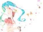  aqua_eyes aqua_hair bad_id bad_pixiv_id bag bow eyu flower food fruit hatsune_miku long_hair popsicle sandals scrunchie solo twintails very_long_hair vocaloid watermelon 