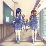  bag blonde_hair blue_hair brown_hair extra iiru k-on! kinoshita_shizuka legs long_hair multiple_girls satou_akane school_uniform short_hair tachibana_himeko taki_eri 