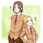  1girl blonde_hair face free-da hagimura_suzu school_uniform seitokai_yakuindomo tsuda_takatoshi twintails 