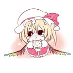  :&lt; bad_id bad_pixiv_id blonde_hair cat chibi crying crying_with_eyes_open flandre_scarlet hat mushi_q short_hair solo tears touhou wings 