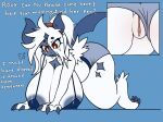 absol accessory all_fours anthro areola areola_slip big_areola big_breasts big_butt borky-draws boy_shorts breasts breath butt camisole claws cleavage clitoris clothed clothing clothing_aside comb curvy_figure dialogue diamond_(marking) english_text female fur generation_3_pokemon generation_6_pokemon genitals grey_body hair hair_accessory hanging_breasts hi_res horn huge_breasts long_hair maliqeth_apocrypha markings mature_anthro mature_female mega_absol mega_evolution messy_hair nintendo nipple_outline pencil_behind_ear picture_in_picture pokemon pokemon_(species) pussy red_eyes small_wings solo text thick_thighs underwear underwear_aside white_body white_fur white_hair wings