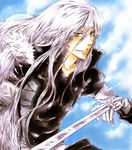  katekyo_hitman_reborn katekyo_hitman_reborn! long_hair superbi_squalo sword varia weapon white_hair 