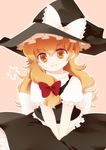  bad_id bad_pixiv_id blonde_hair bow chaba_(hortensia) hat kirisame_marisa long_hair solo star symbol-shaped_pupils touhou witch witch_hat yellow_eyes 