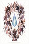  6+girls absolutely_everyone absurdres alisaie_leveilleur alphinaud_leveilleur ardbert_hylfyst armor axe aymeric_de_borel capelet carrying carrying_person crystal dragon dragoon_(final_fantasy) elezen elf english_text estinien_varlineau everyone final_fantasy final_fantasy_xiv floating full_armor full_body halo halo_behind_head haurchefant_greystone highres holding holding_shield holding_staff holding_weapon hood hood_up hooded_capelet hydaelyn hyur kan-e-senna krile_mayer_baldesion_(ff14) lalafell lizardtown looking_at_viewer louisoix_leveilleur merlwyb_bloefhiswyn midgardsormr minfilia_warde miqo&#039;te moenbryda_wilfsunnwyn moogle multiple_girls nanamo_ul_namo papalymo_totolymo pipin_tarupin pointy_ears raubahn_aldynn roegadyn shield simple_background staff standing tataru_taru thancred_waters warrior_(final_fantasy) weapon white_background white_capelet y&#039;shtola_rhul yda_hext ysayle_dangoulain yugiri_mistwalker 