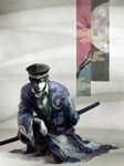  artist_request devil_summoner hat japanese_clothes kuzunoha_raidou male_focus shako_cap solo sword weapon 