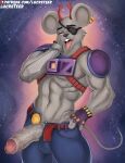 anthro biker_mice_from_mars genitals hi_res lucreteer male mammal modo_(bmfm) mouse murid murine penis pinup pose rodent solo