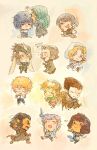  3girls 6+boys almedha alt_text animal_ears beard blonde_hair blue_eyes brown_hair chainsaw_man chibi chibi_only chinstrap_beard commentary denji_(chainsaw_man) english_commentary facial_hair fire_emblem fire_emblem:_path_of_radiance fire_emblem:_radiant_dawn fire_emblem:_the_sacred_stones fire_emblem:_three_houses fire_emblem_awakening fire_emblem_heroes giffca_(fire_emblem) goatee hanneman_von_essar heart highres holding holding_staff hrid_(fire_emblem) hrid_(summer)_(fire_emblem) janaff_(fire_emblem) kyza_(fire_emblem) long_hair maid male_focus monocle multiple_boys multiple_girls mustache natasha_(fire_emblem) official_alternate_costume original pelleas_(fire_emblem) pointy_ears poppy_cornali short_hair spoken_heart staff ulki_(fire_emblem) wings yarne_(fire_emblem) 