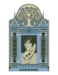  1boy absurdres angel angel_wings bird halo hebrew_text highres iliothermia judaism laurel_tattoo leaf male_focus mastectomy_scar nipples original scar scar_on_chest sitting solo synagogue torah_ark tree wings 