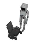  1other body_writing bodypaint cytus cytus_ii flower from_above full_body highres humanoid_robot joints monitor_head red_flower red_rose robo_head_(cytus) robot robot_joints rose simple_background solo standing thy_tin wheelchair white_background 