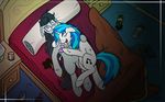  after_sex bed black_hair blue_hair blush bottle bow_tie couch-crusader cutie_mark drooling duo equine eyes_closed female feral friendship_is_magic hair horn horse lesbian mammal my_little_pony octavia_(mlp) pillow pony purple_eyes saliva signature sleeping two_tone_hair unicorn vinyl_scratch_(mlp) 
