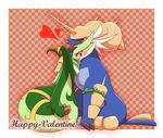  canine dog female happy_valentine hug kajinchu male mammal nintendo pok&#233;mon pok&eacute;mon reptile samurott scalie serperior snake video_games 