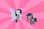  friendship_is_magic heart_eyes love my_little_pony nintendo paper_mario pink_background plain_background rarity_(mlp) video_games who&#039;s_that_pony 