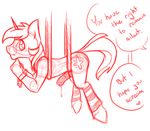  bound cutie_mark english_text equine horn horse male mammal my_little_pony nude penis plain_background pony red_and_white rope sinclair2013 sketch solo text unicorn vacuus white_background 
