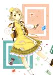  atelier_(series) atelier_escha_&amp;_logy backpack bad_id bad_pixiv_id bag blonde_hair detached_sleeves dress flower full_body gem langod lucille_ernella shoes short_hair smile socks solo yellow_eyes 