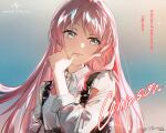  1girl anon_tokyo_(bang_dream!) bang_dream! bang_dream!_it's_mygo!!!!! chihaya_anon chinese_commentary collared_shirt commentary_request commission highres long_hair open_mouth pink_hair shirt solo three-quarter_sleeves tumaomao upper_body white_shirt 