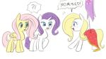  ? banner banner_mare_(mlp) blonde_hair blue_eyes crescendo_(mlp) cyan_eyes english_text equine eyeshadow female feral fluttershy_(mlp) friendship_is_magic fur hair horn horse looking_at_viewer makeup mammal my_little_pony open_mouth pegasus pink_hair plain_background pony purple_hair rarity_(mlp) text tongue unicorn unknown_artist white_background white_fur wings yellow_fur 