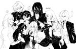  ... 6+girls angell_(path_to_nowhere) black_hair blush bunchiyoyo chief_(path_to_nowhere) cinnabar_(path_to_nowhere) closed_eyes commentary countess_chelsea_(path_to_nowhere) deren_(path_to_nowhere) female_chief_(path_to_nowhere) greyscale harem hat highres looking_at_another lysandra_(path_to_nowhere) marriage_proposal midriff monochrome multiple_girls ninety-nine_(path_to_nowhere) nox_(path_to_nowhere) path_to_nowhere rahu_(path_to_nowhere) shalom_(path_to_nowhere) shawn_(path_to_nowhere) white_background yuri zoya_(path_to_nowhere) 