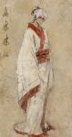  1boy 320tbsyc absurdres alternate_costume blood blood_from_eyes chinese_commentary commentary_request fujiwara_no_mokou genderswap genderswap_(ftm) hair_bun highres japanese_clothes kimono male_focus obi sash short_hair touhou white_hair white_kimono 