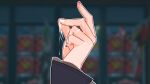  1girl commentary_request cum cum_on_body cum_on_hands elysia_(honkai_impact) game_screenshot_background hand_focus highres lty-d nail_polish remielle_dan remielle_dan_(moonlight_whispers) screenshot_background sleeveless solo zenless_zone_zero 