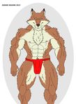 abs anthro biceps bleach brown_fur canine clothing fundoshi fur fur_tan looking_at_viewer male mammal maxime-jeanne muscles nipples pecs pose rat rodent sajin_komamura shinigami solo standing tan_fur underwear wolf yellow_eyes 