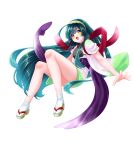  1girl :d absurdres ahoge brown_sandals edomura_niniko full_body green_hair green_hairband green_kimono hairband highres japanese_clothes kimono long_hair looking_at_viewer obi official_art open_mouth outstretched_arm pea_pod purple_sash sandals sash short_sleeves simple_background smile socks solo tabi touhoku_zunko transparent_background two-tone_kimono very_long_hair voiceroid white_kimono white_socks yellow_eyes 