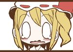  adomi blonde_hair comic crying flandre_scarlet hat hat_ribbon letterboxed millipen_(medium) open_mouth ribbon side_ponytail silent_comic solo tears touhou traditional_media wavy_mouth 