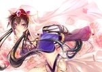  black_hair code_geass crossdressing dancer flower jewelry lelouch_lamperouge long_hair luluko male_focus midriff necklace otoko_no_ko purple_eyes very_long_hair xhouz 