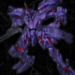  absurdres artist_name commentary english_commentary glowing glowing_eye highres holding holding_sword holding_weapon kreuzer_00 lineart_zoom_layer mecha mecha_focus muv-luv muv-luv_alternative no_humans one-eyed_mecha open_hand outstretched_arm robot science_fiction single_mechanical_horn standing sword tactical_surface_fighter type-00r_(muv-luv) type_00_takemikazuchi watermark weapon 