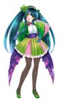  1girl :d absurdres black_pantyhose blue_hair blunt_bangs bow edomura_niniko frilled_sleeves frills full_body green_bow green_hairband green_jacket green_shoes green_skirt hair_bow hairband hand_up highres jacket long_hair long_sleeves looking_at_viewer obi official_art open_clothes open_jacket open_mouth pantyhose pleated_skirt pleated_sleeves purple_sash sash shirt shoes simple_background skirt sleeves_past_wrists smile solo standing touhoku_zunko transparent_background twintails voiceroid white_shirt wide_sleeves yellow_eyes 