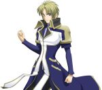  1boy 2000s_(style) blonde_hair blue_eyes clenched_hand clenched_hands closed_mouth coat cowboy_shot game_asset high_collar large_variant_set long_coat long_sleeves looking_at_viewer mahou_senshi_(series) mahou_senshi_symphonic_knights male_focus non-web_source official_art saitou_natsuki self-datamine silva_radcliffe simple_background smile solo standing tachi-e transparent_background variant_set 