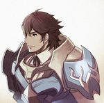  armor bell_o2 brown_eyes brown_hair fire_emblem fire_emblem:_kakusei frederik_(fire_emblem) male_focus smile solo 