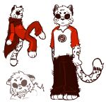 1:1 2025 3_fingers alternate_species ambiguous_gender anthro black_bottomwear black_clothing black_ears black_jeans black_pants black_spots bottomwear cape clenched_teeth clothing dave_strider denim denim_bottomwear denim_clothing digital_drawing_(artwork) digital_media_(artwork) ears_back ears_up english_description eyewear felid fingers floating frustrated fur furrification god_tier hi_res homestuck inner_ear_fluff jeans layered_clothing male_(lore) mammal ms_paint_adventures multiple_images neutral_expression obscured_eyes oversized_bottomwear oversized_clothing oversized_pants pantherine pants pivoted_ears psinamien red_bottomwear red_cape red_clothing red_pants red_shirt red_sweatpants red_t-shirt red_topwear red_undershirt sharp_teeth shirt simple_background snow_leopard solo spots standing sunglasses sweatpants t-shirt teeth topwear tuft wearing_sunglasses white_background white_body white_clothing white_fur white_inner_ear white_inner_ear_fluff white_shirt white_topwear