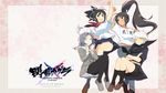  16:9 4girls asuka_(senran_kagura) female highres homura_(senran_kagura) miyabi_(senran_kagura) multiple_girls official_wallpaper quartet senran_kagura senran_kagura_(series) wallpaper yaegashi_nan yumi_(senran_kagura) 