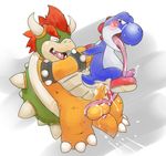  amphibian anal_penetration anus argon_vile bald balls barefoot beige_skin black_eyes blue_body blue_skin blue_yoshi blush bowser butt claws cum cum_in_ass cum_inside cum_on_balls cum_on_face cum_on_floor cum_on_leg cum_on_penis cum_on_stomach cum_on_tongue cute dragon duo erection eyes_closed footwear frog gay grasp hair hi_res holding horn koopa lift lizard long_tongue looking_back looking_down male mario_bros messy nintendo on_top open_mouth penetration penis plain_background presenting presenting_hindquarters raised_arm red_hair reptile reverse_cowgirl_position scalie sex sharp_teeth shell shoes short_hair sitting skin snake spikes spread_legs spreading squint teeth tongue tongue_out turtle video_games white_background white_skin wristband yellow_penis yellow_skin yoshi 