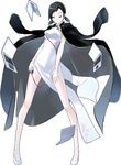  bare_legs black_eyes black_hair china_dress chinese_clothes coat computer devil_survivor_2 dress expressionless frown full_body grey_eyes highres jacket_on_shoulders kanno_fumi laptop megami_ibunroku_devil_survivor mouse_(computer) official_art shin_megami_tensei shoes short_hair short_twintails skindentation solo twintails white_background yasuda_suzuhito 