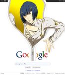  bad_id bad_pixiv_id black_hair bob_cut bruno_buccellati google hair_ornament jojo_no_kimyou_na_bouken male_focus shintp solo zipper 