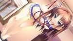  16:9 1girl arms_behind_back barefoot bdsm blue_eyes blush bondage breasts brown_hair censored feet female game_cg guardian_place_~do_s_na_imouto_to_3-nin_no_yome~ long_hair nipples open_mouth pussy rope shibari solo suspension twintails 