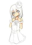  blush ico_(green_bullet) kimidori_(ico) looking_at_viewer original simple_background sketch smile solo white_background 