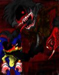  absurd_res anthro blood creepy demon evil_grin grin hedgehog hi_res looking_at_viewer male nightmare_fuel open_mouth projectyoshikrueger red_eyes sega smile sonic.exe sonic_(series) sonic_the_hedgehog teeth text 