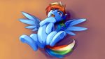  anus equine female feral friendship_is_magic hair horse htpot looking_at_viewer lying mammal multi-colored_hair my_little_pony navel on_back open_mouth pegasus pony purple_eyes pussy rainbow_dash_(mlp) rainbow_hair sokolas solo wings 