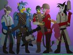  anthro anthrofied avian clothing demoman english_text equine female friendship_is_magic group gryphon gun horn horse jaquelin_(character) male mammal medic megasupertacoman my_little_pony nikora_(character) pegasus pinkie_pie_(mlp) pony radico_(character) ranged_weapon saw soldier spy team_fortress_2 text tezcatl tezcatl_(character) unicorn weapon wings 
