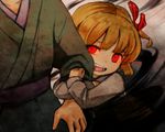  arm_grab bad_id bad_pixiv_id child darkness glowing glowing_eyes open_mouth rumia saliva touhou yuubari_makuwa 