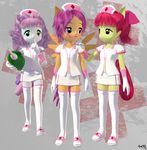  3d anonjg anthro anthrofied apple_bloom_(mlp) child clothed clothing cub cutie_mark_crusaders_(mlp) eye_contact female friendship_is_magic gat gloves group human humanized mammal my_little_pony nurse nurse_uniform open_mouth poser scootaloo_(mlp) shoes skirt smile socks sweetie_belle_(mlp) wings young 