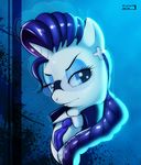  abstract_background blue_eyes crimson_viper equine eyeshadow eyewear female friendship_is_magic fur glasses hair horn looking_at_viewer makeup mammal my_little_pony necktie piercing portrait purple_hair rarity_(mlp) skyline19 solo suit unicorn white_fur 