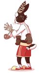  boxer boxing_gloves cute gym_shorts hyenahyena lagomorph male mammal rabbit shoes socks solo 