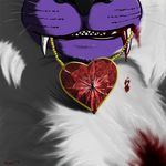 bleeding blood chest cracked emotional feelings feels feline fur glass hole hope koosh kooshball lynx male mammal necklace pendant personal purple purple_fur solo steggy 